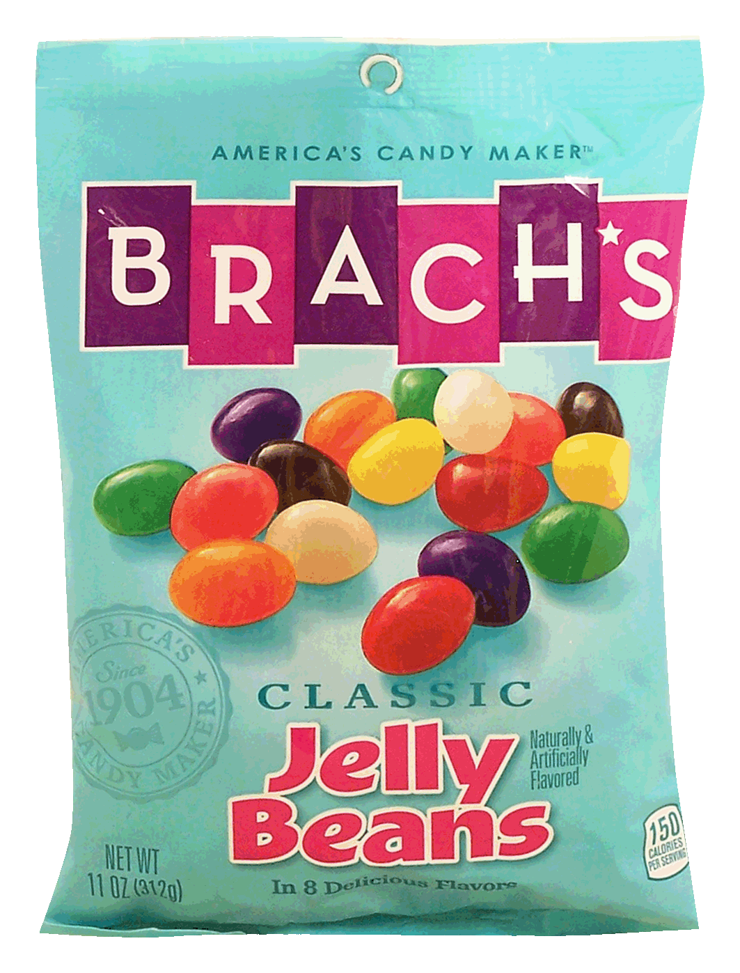 Brach's  original jelly beans; cherry, grape, raspberry, vanilla-pineapple, lemon, orange, lime, licorice Full-Size Picture